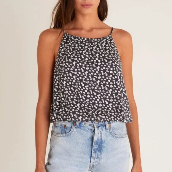 Z SUPPLY Song Ditsy Floral Tank Top (Color: Shadow, Size XS) - Picture 1 of 8